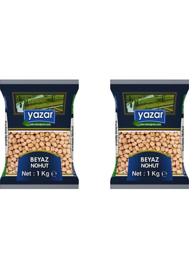 Yazar 12 MM Yerli Beyaz Nohut 2 x 1 KG