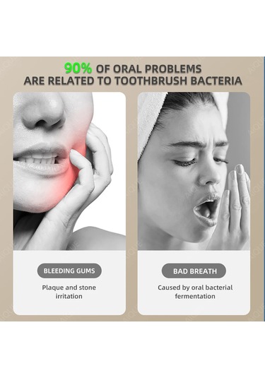 Şarj Edilebilir Diş Fırçası Sterilizatörü Kurutma Fonksiyonlu Beyaz