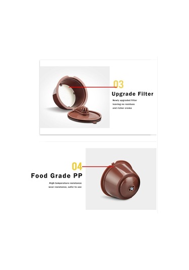 Siyah İ Cafilas Dgpc03 Yeniden Kullanılabilir Doldurulabilir Kahve Kapsül Filtresi Gı Krema Yapımcısı Kahve Makinesi Aks. 56600448