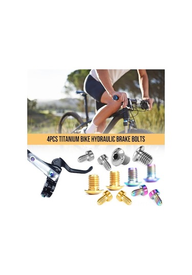 Novahub Titanyum Bisiklet Hidrolik Fren Silindiri Vidaları, 4 Adet Tc4, Bisiklet Fren Silindiri Vida