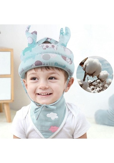 Dancemonkey Bebek Güvenliği Şapka Kask Yumuşak Yürüyüş Koruma Pembe Elk