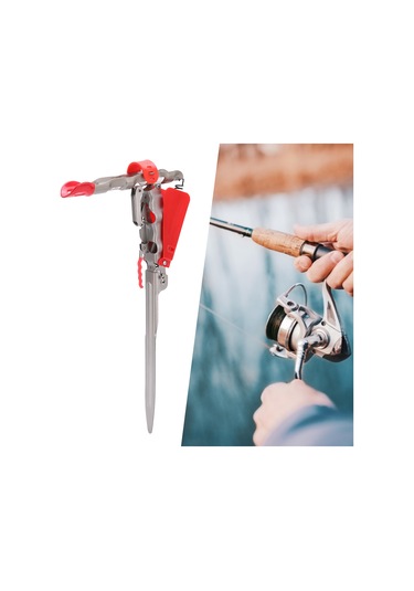 Geeroyoo Stainless Steel Otomatik Balıkçılık Kamışı Tutucu, Yüksek Hassasiyetli Yaylı Tetik, Çok Amaçlı Katlanabilir, Elini Serbest Bırak, Dayanıklı Ve Taşınabilir