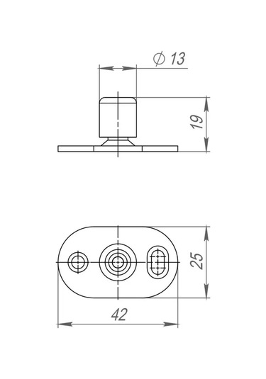 Armadillo Sürgülü Kapılar İçin Alt Yönlendirici Makara 147599810 Gri