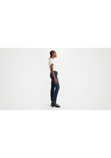 Levi's Rise Straight Kadın Jean Pantolon - Blue Swell-1595 Dark İndigo - Worn İn Levi's Rise Straight Kadın Jean Pantolon - Blue Swell-1595 Dark İndigo - Worn İn