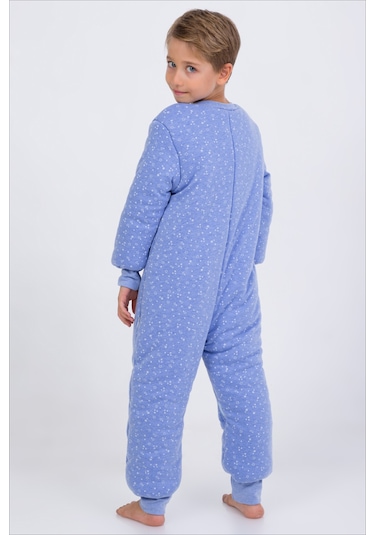 Erkek Çocuk Uyku Tulumu Kalın Elyaf Dolgulu Premium Kalite 2.5 Tog Mavi Melanj