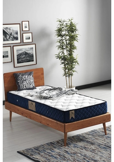 Argimo Blue Tek Kişilik Tavşan Tüyü Örme Kumaşlı Sünger Yatak