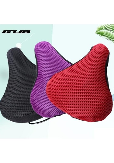 Gub Yumuşak Bisiklet Koltuğu Kapağı Ergonomi Bisiklet Sele Nefes Alabilir 3d Petek Örgü Koltuk Minderi Renk: Kırmızı