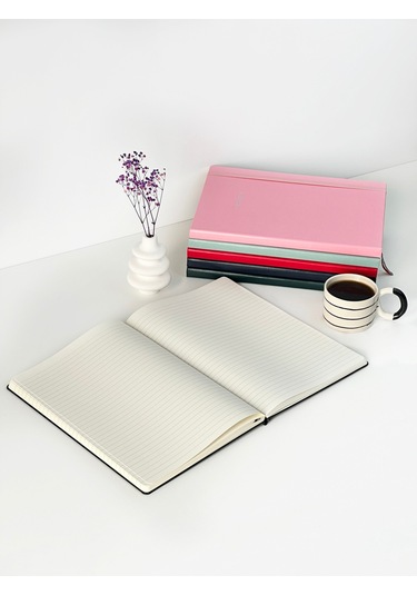 Nota Bene Premium Sert Kapak Defter, 21x29 Cm, Çizgili Siyah
