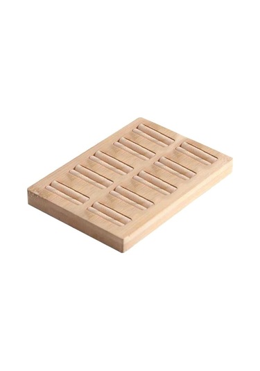 Trendooze Yüzükler Yuva Tutucu Tepsisi Stylea-10 Sergileme Mücevher Küpe E Düzenleyici Bej Ahşap 10 Gn