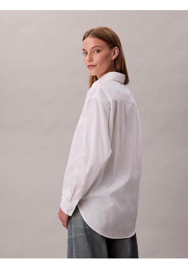 Calvin Klein Aop Logo Perfect Button-down Shi-11647 Beyaz
