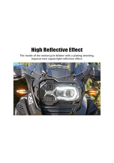 Jeehugo Bmw R1250gs/adv, S1000r, S1000xr Vb. Modeller İçin 18 Led'li Su Geçirmez, Yüksek Parlaklıklu Moto Sinyal Lambası - Şeffaf Kasa, Kolay Kurulum