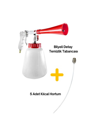 Oto Yıkama Bilyeli Detay Temizlik Tabancası - 5 Kılcal Hortum