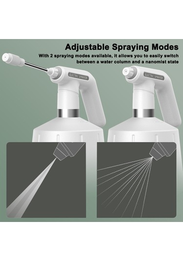 Xiyyadms "elektrikli Bitki Spreyleri - 2 Modlu Otomatik Püskürtme Sistemi, 1.5l Beyaz Bahçe Sulama Aleti"