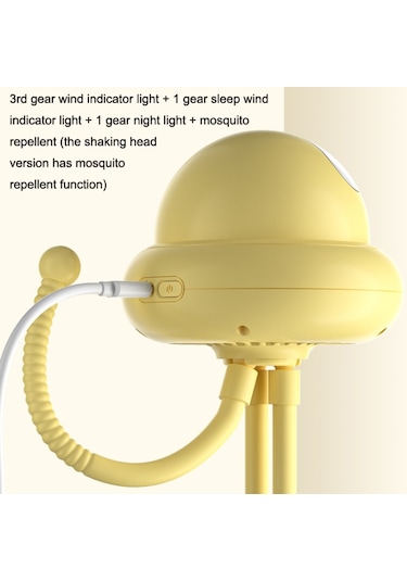 Scroıng Head Stoller Fan Yapraksız Ahtapot Sessiz Taşınabilir Mini Fan, Boyut:normal Versiyon Pembe