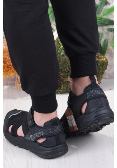 Hammer Jack 24813 Crımson Rahat Esnek Orijinal Ürün Outdoor Erkek Sandalet Siyah