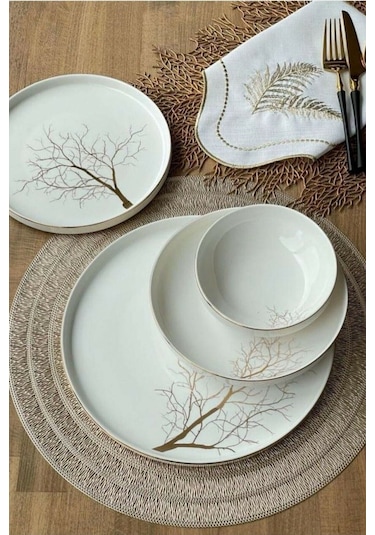 Hayat Ağacı 24 Parça 6 Kişilik Yemek Takımı