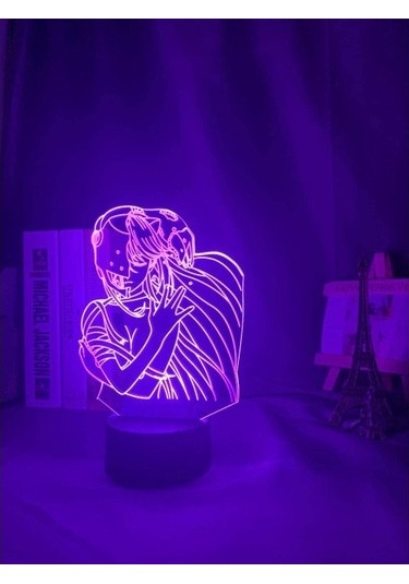Wealthglow Elfen Yalan Lucy Nyu Anime 3d İllüzyon Gece Lambası Lambası 9s5dıg Siyah