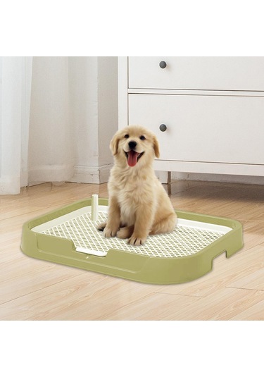 Homyl Köpek Tuvaleti Kapalı Üstü Açık Giriş Kumu Sarı