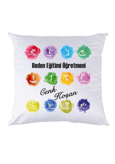 Beden Eğitimi Öğretmenine Hediye İSimli Yastık
