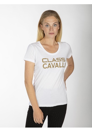 ROBERTO CAVALLI  Kadın T'shirt RRC5499L Beyaz