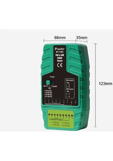 Proskit Mt-7063 Poe Ve Lan Kablo Test Cihazı