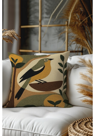 2 Li Nakış Desenli, Çift Taraflı Baskı, Kırlent Kılıfı Seti 16