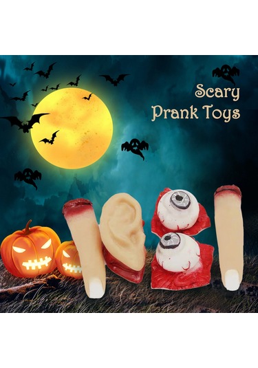 Singree Halloween Korku Dekorasyon Seti: 5'li Renkli Gözler - Gerçekçi Organlar İle Prank Ve Parti Atmosferi