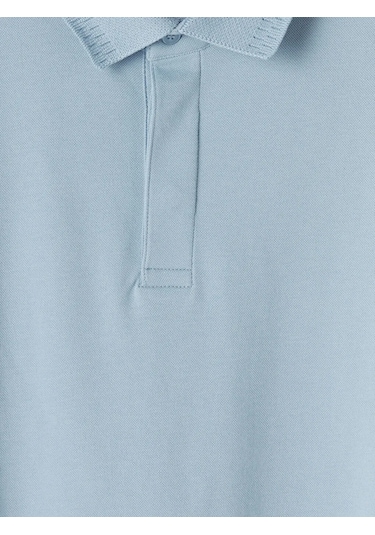 Lc Waikiki Mavi Polo Yaka Standart Fit Erkek Tişört