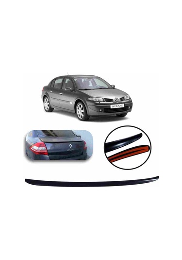 Megane 2 Bagaj Üstü Spoiler Bagaj Çıtası Parlak Siyah 115