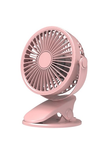 Taşınabilir Usb Masa Fanı Klipsli Tip Şarj Edilebilir Mini Masa Fanı 360 Derece Döndürülebilir Klipsli Fan 6506 Pembe