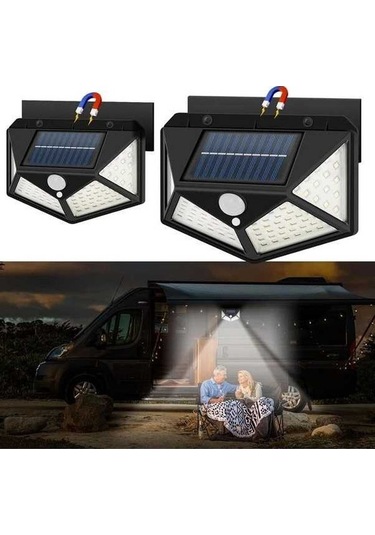 Trendooze 2 Adet Manyetik Hareketli Solar Led Karavan Işık Su Geçirmez Dış Mekan Aydınlatma Gaojunshop01 Model