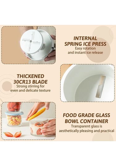 Cbtx Manuel Buz Makinesi Buz Kırıcılar Ev Buz Kırma Buz Blender Beyaz