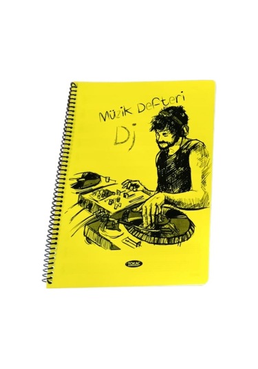 Tokaç A4 Müzik Defteri Spiralli Pp Kapak 40 Yp-sarı Dj
