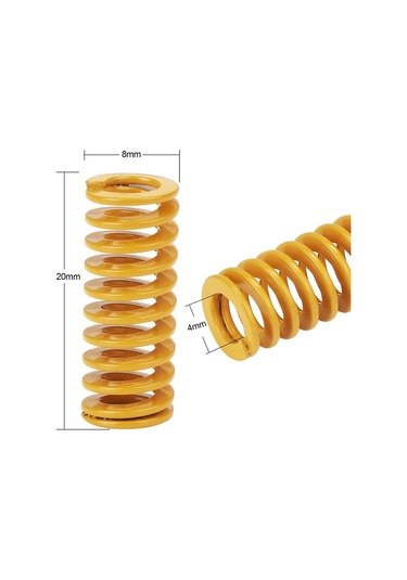 40 Adet 8x20mm Hafif Yük Ender Sıkıştırma Yayları Isıtmalı Yatak Yayları Kalıp Kalıp Yayı Yazıcı Yayı Heatbed Yayları