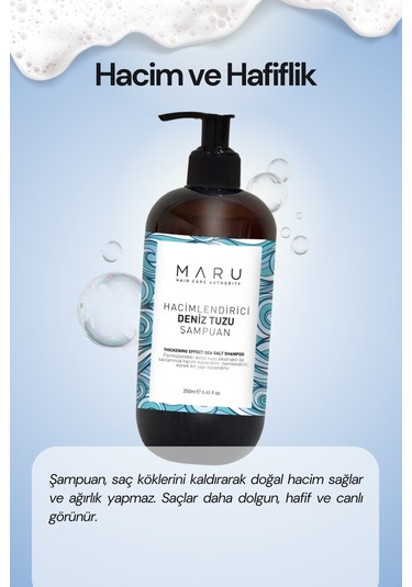 Maru Hacim Veren Deniz Tuzu Şampuanı 250 ML