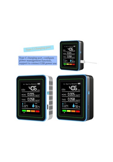 Boatshop1 Black 5 İn 1 Taşınabilir Hava Kalitesi Monitörü Gerçek Zamanlı Formaldehit Ve Co2 Dedektörü Sıcaklık Nem Verisi İle Ev Ofis Okul İçin Boatshop1 Black 5 İn 1 Taşınabilir Hava Kalitesi Monitörü Gerçek Zamanlı Formaldehit Ve Co2 Dedektörü Sıcaklık Nem Verisi İle Ev Ofis Okul İçin