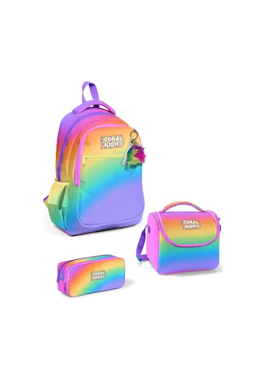Coral High Kids Renk Geçişli 3 Lü Okul Çanta Seti Set0114425