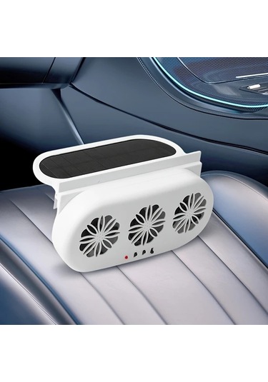 Xuweiwei Beyaz Kompakt Güneş Araba Havalandırma Fanı Usb Portlu Koku Duman Ve Hava Kirliliğini Giderir Taşınabilir Araç Soğutma Sistemi Pilsiz