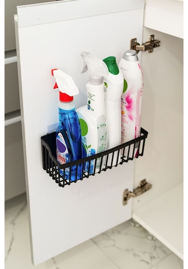 Banyo Yapışkanlı Banyo Rafı, 2'li Banyo Düzenleyici, Duş Rafı Organizer Şampuanlık, Plastik