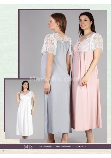 Bone Club 5418 Pamuk Fantezi Kısa Kol Kadın Gecelik