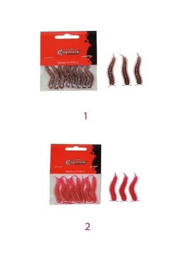 Captain Ajibishi Silk Worm 5.5cm Lrf Silikon Yem 8'li