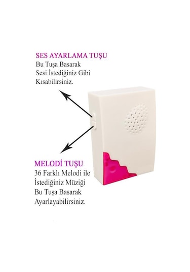 Şahnet Pilli Uzaktan Kumandalı Zil Seti - Kablosuz Kapı Zili Wireless 36 Melodi