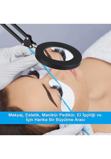 DailyTech Çok işlevli Masa Üstü Katlanabilir 5/8X ışıklı büyüteç