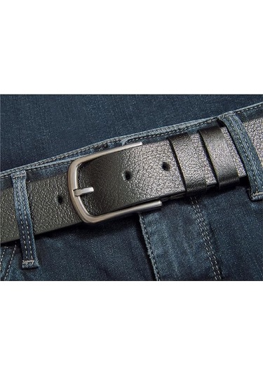 Spor ve Klasik Siyah Hakiki Deri Erkek Kemeri 4 CM