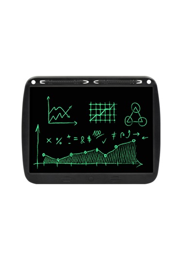 Mufunye 15 İnç Renkli Elektronik Çizim Tahtası, Çift Kalemli Monokrom Model Siyah Siyah