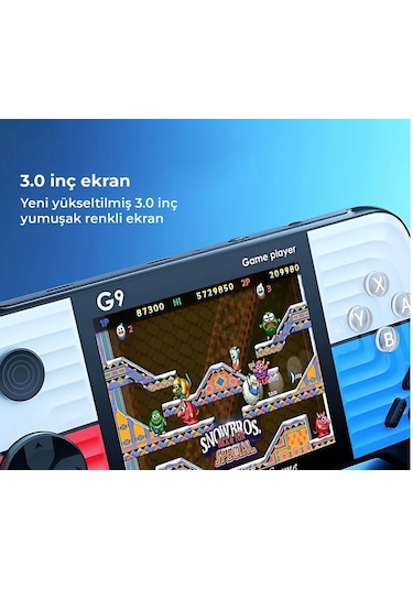 G9 Çift 1000 Oyunlu Retro Konsol Çift Kollu Nostaljik Oyunlu-1055