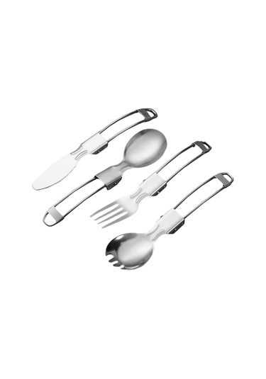 Parça Set Katlanır Bıçak Ve Çatal Kaşık Kamp Çatal Bıçak Takımı Açık Hava Sofra Takımı Katlanır Çatal Seyahat Çatal Bıçak Takımı Katlanabilir Kaşık Diğer