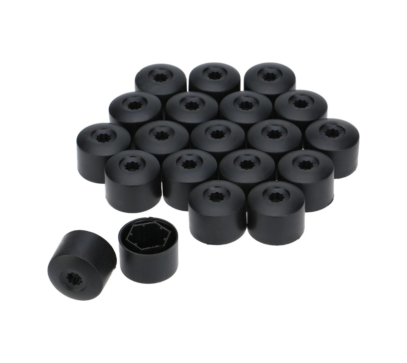 Neevoyu 17mm Yıldız Delikli Lastik Vida Toz Koruyucu Kapağı 20 Adet + Uygulama Aracı - Vw, Audi, Skoda Uyumlu