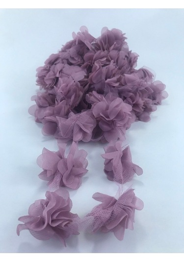 FdayAksesuar Lila Lazer Kesim Tül Çiçek FRDY14743