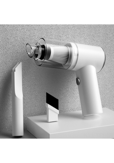 Dianziye Ev Ve Araç İçin Şarjlı Minik Süpürge, Kablosuz Elden Tutulan, Kolay Kullanım, Dayanıklı Malzeme, Beyaz Standart Seti